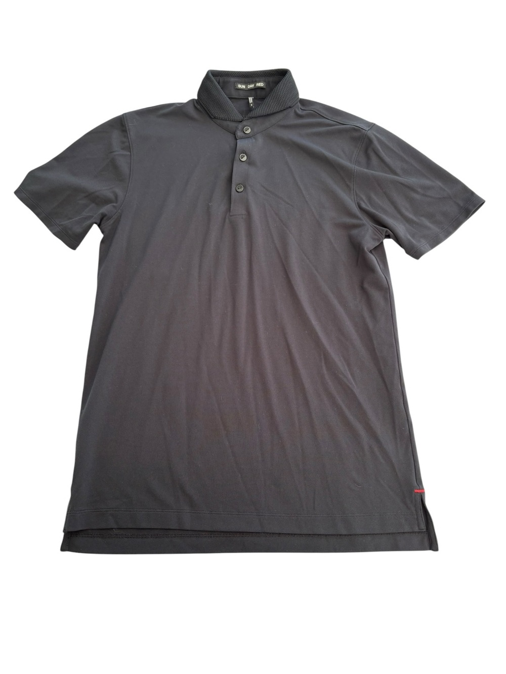 Sun Day Red size small Men's Black Performance Polo Shirt golf tiger woods